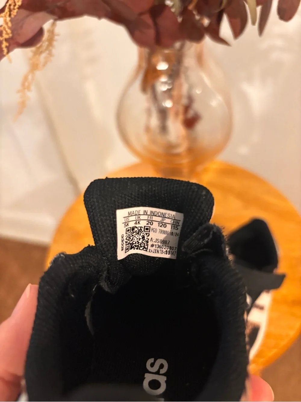 Toddler Adidas Leopard-Print Sneakers with Black & Cream Accents